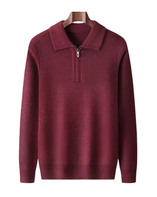 Maglione Gstaad in Cashmere con Zip a Quarto