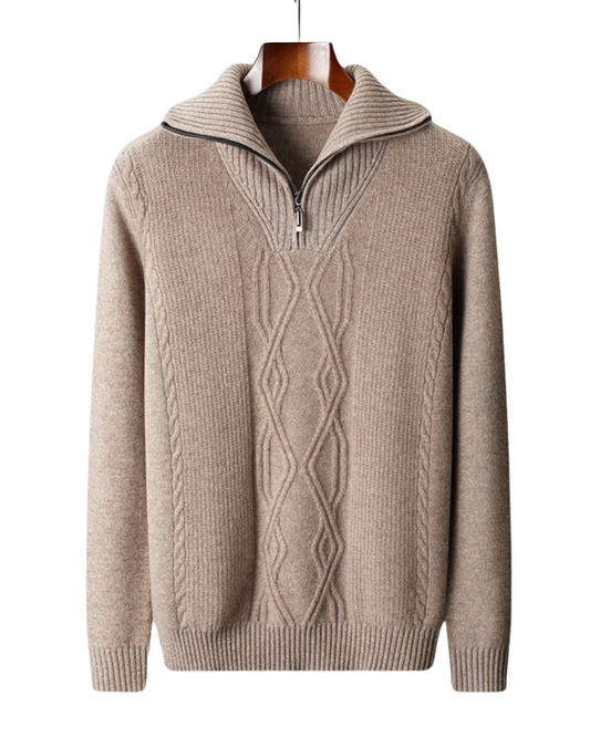 Maglione Zip in Lana Merino Taranto