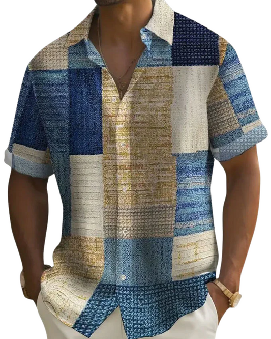 Camicia Elegante in Patchwork